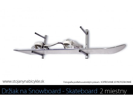 Nástenný držiak na snowboard, 2 miestny