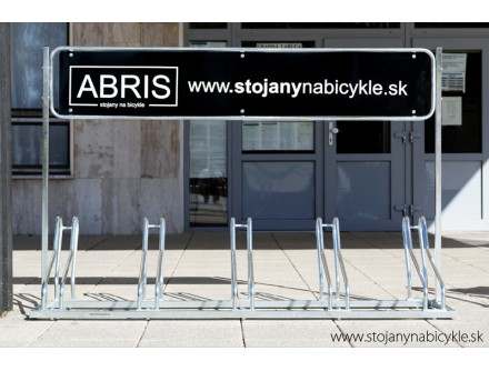 Reklamný stojan na bicykle ALFA, 4 miestny